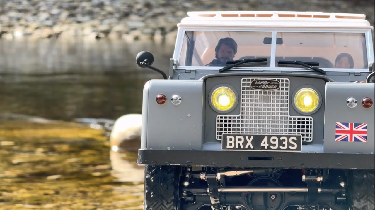 Boom Racing Land Rover II Test Crawl in a River Bed