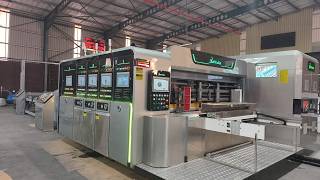 XY-V-1226 fully auto vacuum transfer 3-color printer rotary die-cutter(  slotter) vibrator stacker