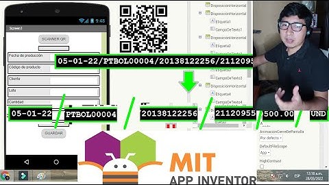 Cómo segmentar el texto leído de un código Qr con App Inventor