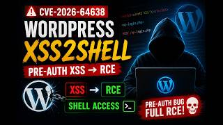 CVE-2026-64638 PoC: WordPress XSS2Shell — Pre-Auth XSS → RCE | Full Exploitation Demo