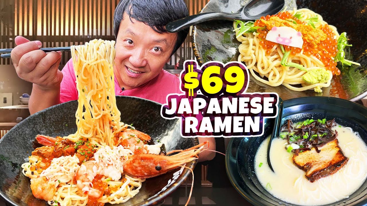 $3 vs. $69 Japanese KING CRAB Seafood Ramen   BEST Japanese Ramen in Singapore?!