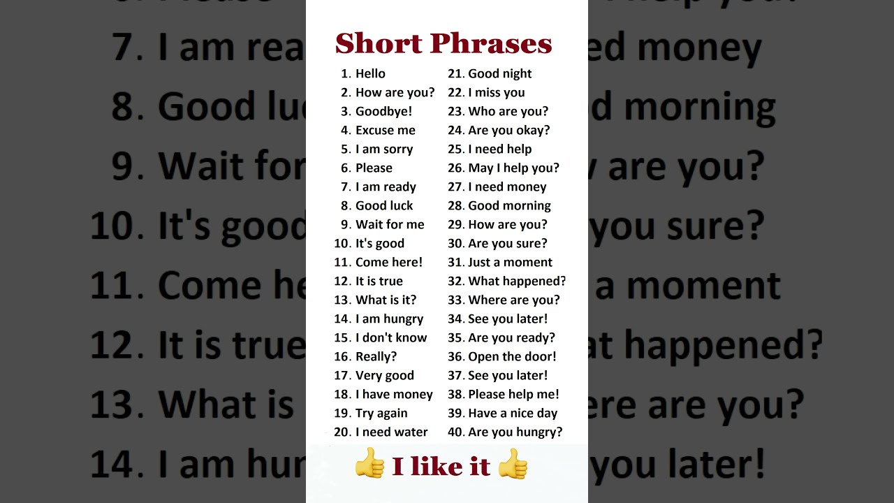  40 Essential English Phrases You NEED To Know