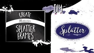 Splatter Brush Frame with Speckles in Illustrator