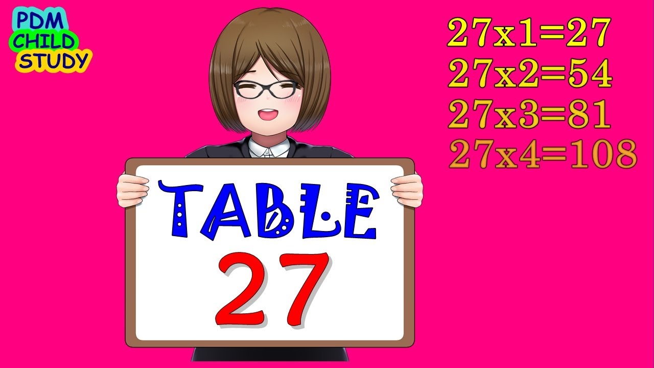 Table of 27 | Multiplication Table 27 x 1 = 27 | Times Tables of 21 to ...