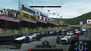 rFactor 2, doing practice at Spa 1966 rainy/dry