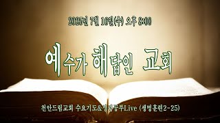 천안드림교회 250716 생명훈련2-25 예수가 해답인 교회 | 마16:13-20