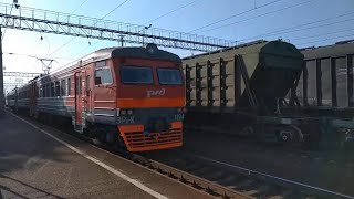 Отправление Электропоезда Любино-Омск со станции Карбышева 1