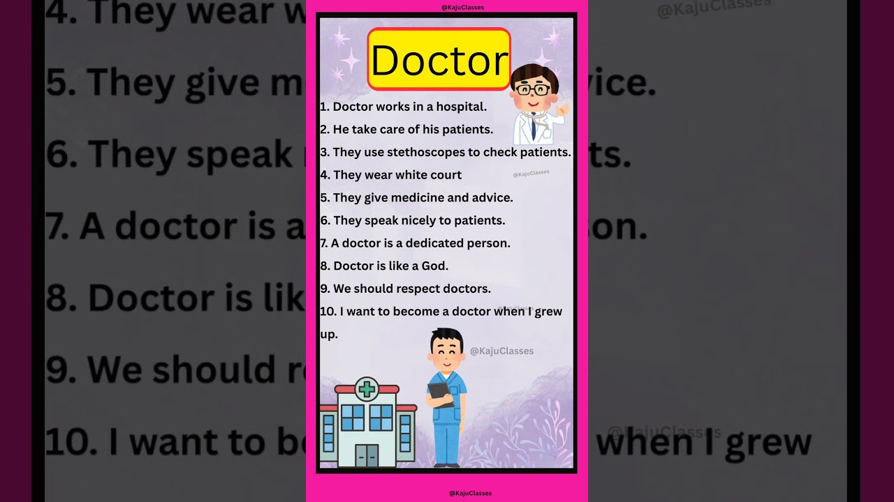 Essay On Doctor L 10 Lines In English Paragraph