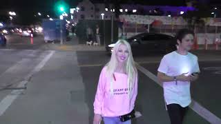 Tara Reid talks about new Sharknado 5 outside TAO Restaurant in Hollywood