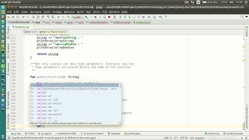 Android Kotlin Tutorial #095 - Generics - Functions