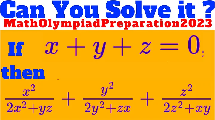 Unbelievable Math Olympiad Question:Can You Crack It?@AyaansMath