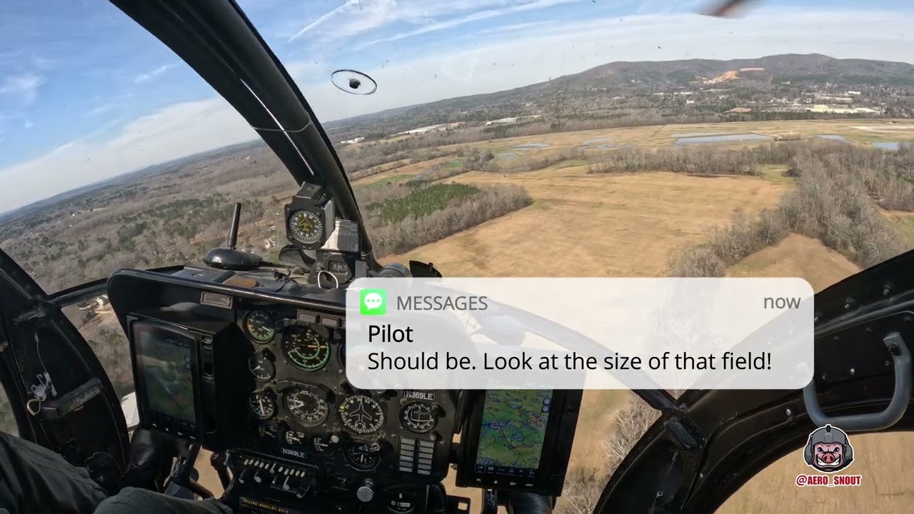 OH-6 Helicopter Autorotation in Alabama.