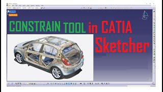 CATIA V5 Tutorial In Hindi I Constrain Toolbar  in Catia Sketcher I Catia 2D I Tutorials -07
