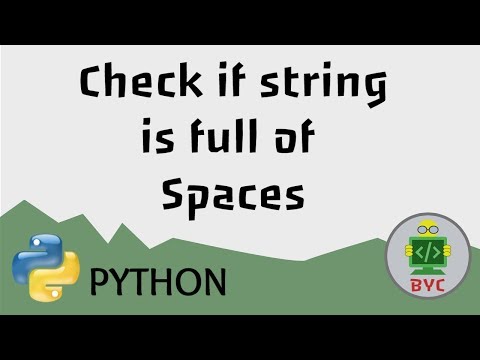 Python - Check Whether the String is only of Spaces