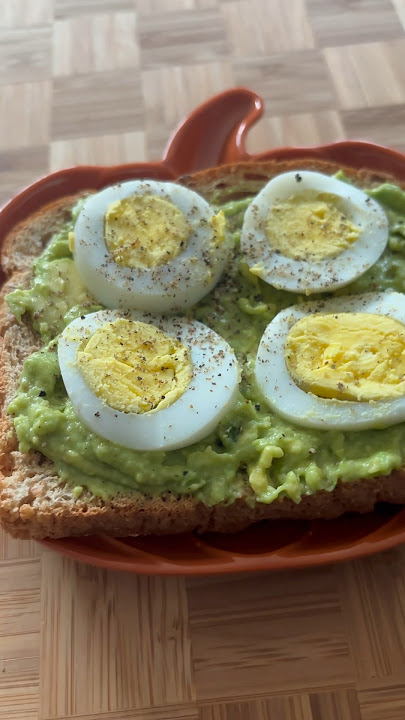 Avocado boiled egg toast #shorts #avocado #egg #toast #asmr #breakfast #healthy