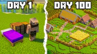 I Survived 100 Days in Minecraft WITHOUT RUSHING