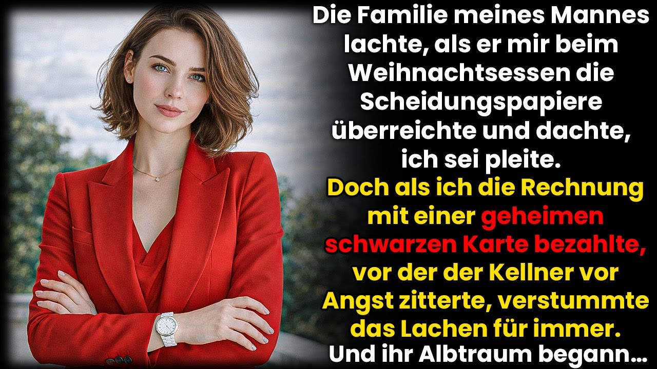 Schwiegereltern lachten, als mein Mann mich zu Weihnachten verließ – der Kellner sah meine Karte…