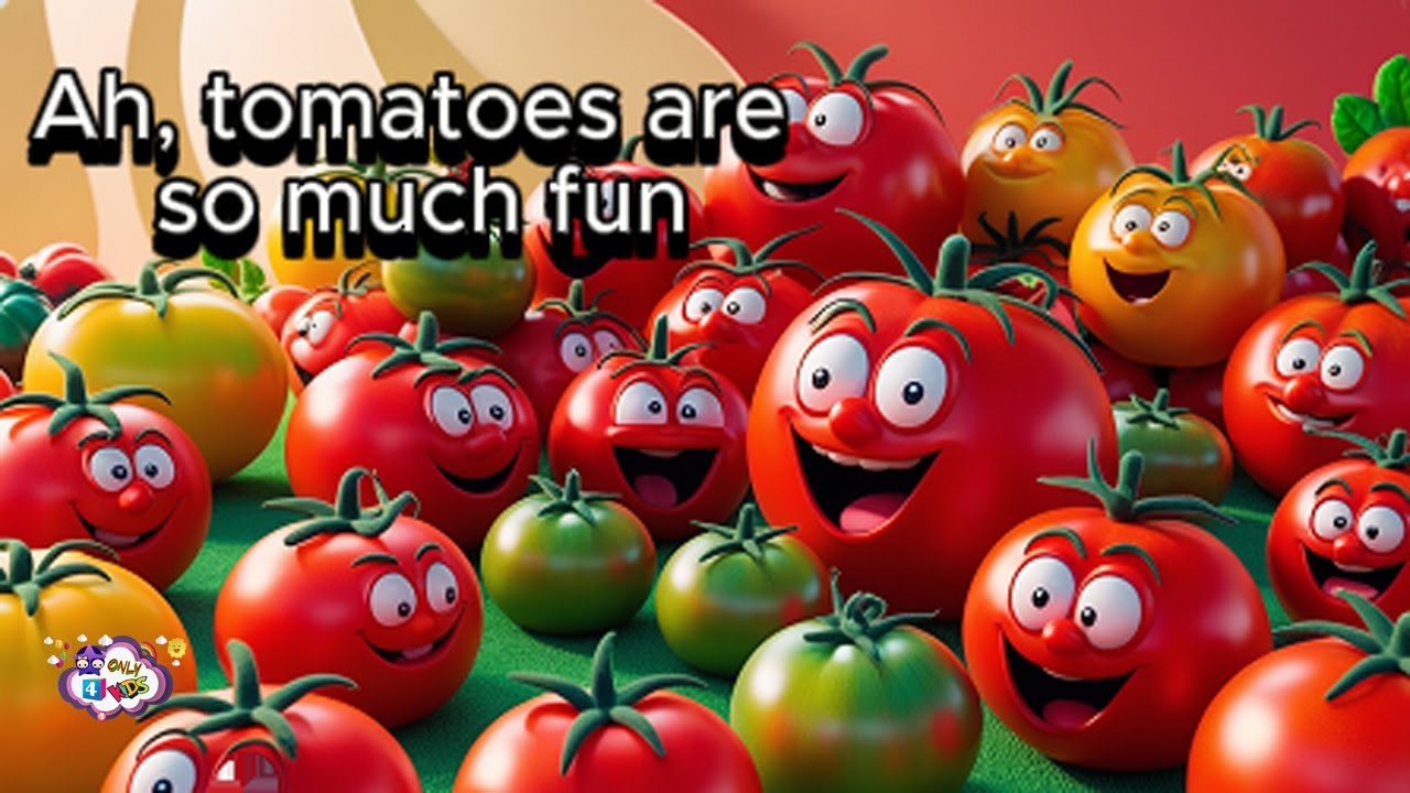 Nursery Rhymes | Ah, tomatoes are so much fun, wow, tomatoes are so ...
