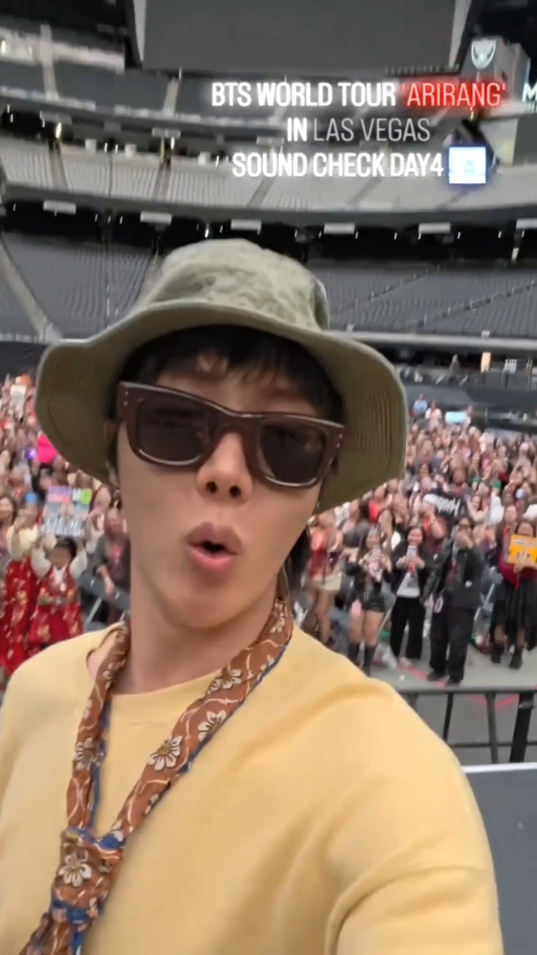 Hobi Story update 🌞Las Vegas Soundchek D4 🔥 #jhope