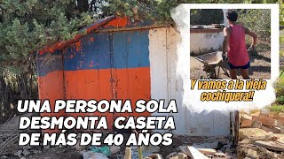 🔨Destrozan caseta de mi FINCA ABANDONADA 🐷 y vamos a la COCHIQUERA a sacar un viejo somier. Vlog32