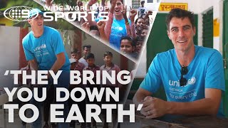 Pat Cummins teaches kids in India how to play cricket with UNICEF | Wide World of Sports