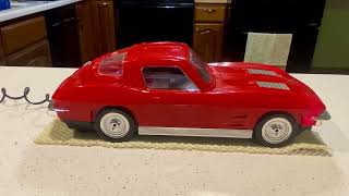 63' VETTE VHS Video Tape Rewinder Red Sports Car - Works