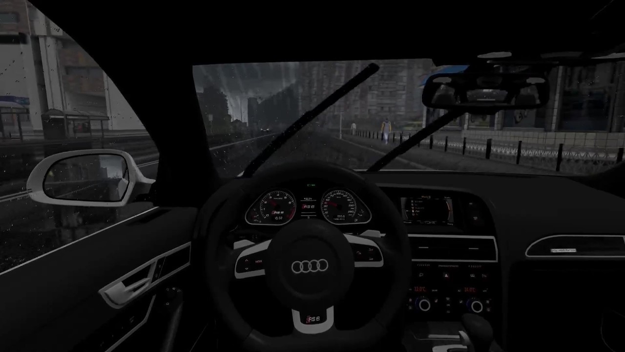 Audi RS6 C6 2010 - Rainy Drive - City Car Driving