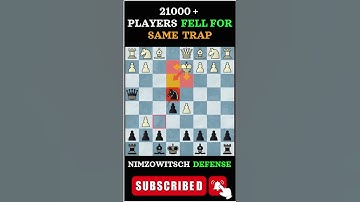 Chess Tricks to Win fast:Nimzowitsch Defense traps ,chess wiser,chess tricks and traps #shorts