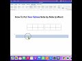 Side by Side Tables In Word - Parallel Tables