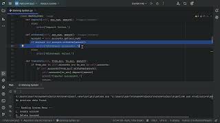 Banking System by using python