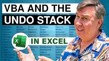 Excel - Not Every Macro Clears Undo - Episode 1904