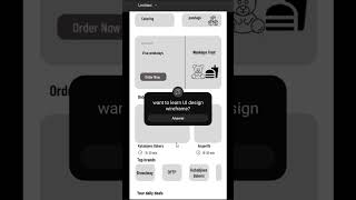 How to create wireframe of food delivery app #figma #uiux #ui #appdesign #uidesign #shorts #facts
