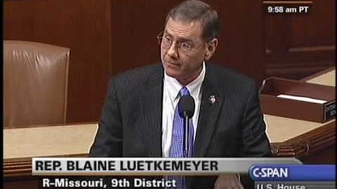 Rep Blaine Luetkemeyer  (R-MO) House Floor One Minute (2.23.10)