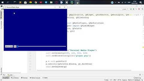 Video Player (personal) PyQt5 Python3 PyCharm