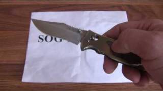 Sog Stingray 2.0 Knife Sr-03 Mother Of Pearl Demonstration