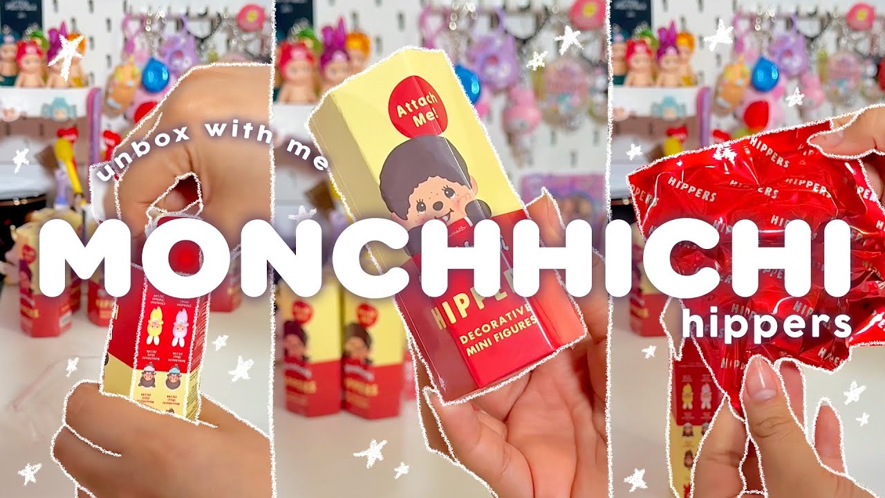 unboxing monchhichi hippers | random boxes 🎀🤎