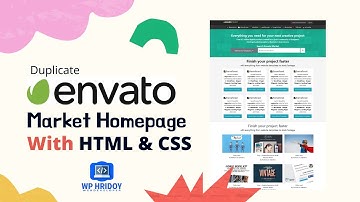 Duplicate envato market website homepage by HTML & CSS || Wp Hridoy Web Developer & WordPress Expert