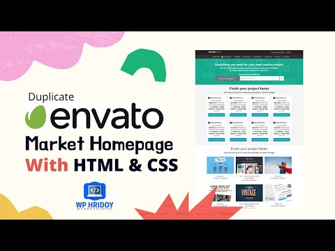 Duplicate envato market website homepage by HTML & CSS || Wp Hridoy Web Developer & WordPress Expert