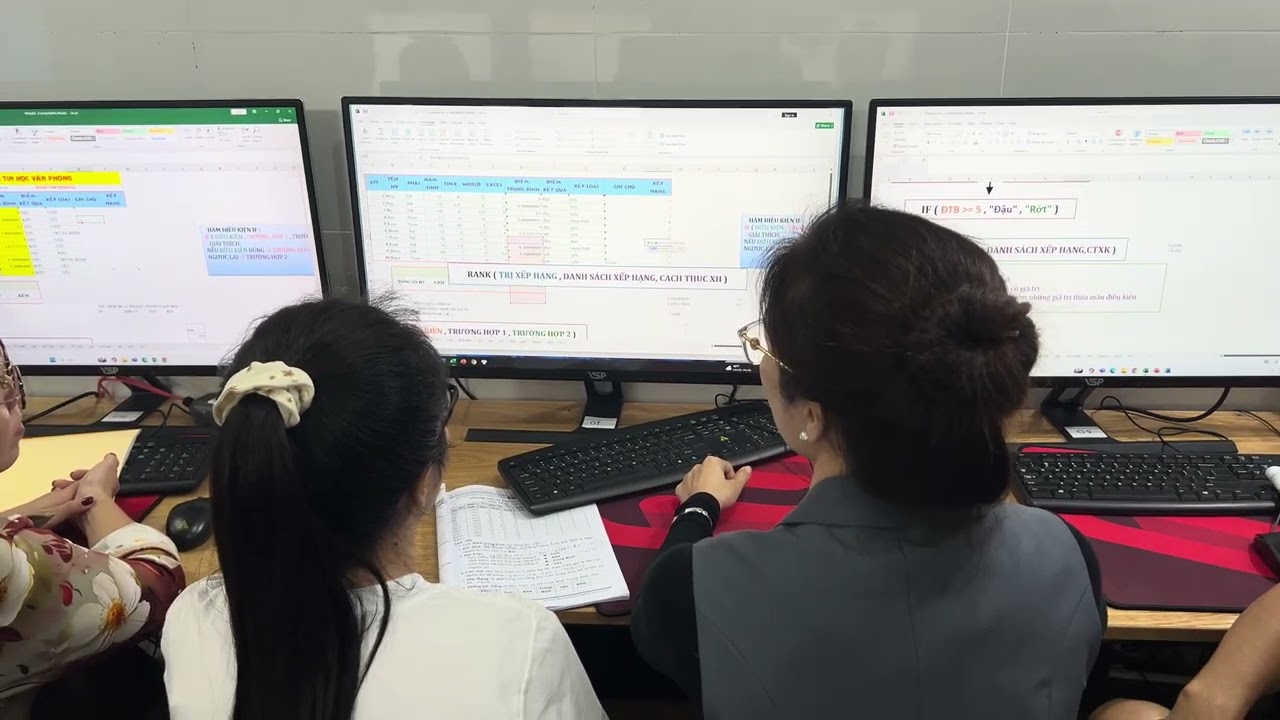 Lớp học excel cấp tốc cho người đi làm tại vũng tàu | Trung tâm dạy tin học trường thịnh vũng tàu - youtube