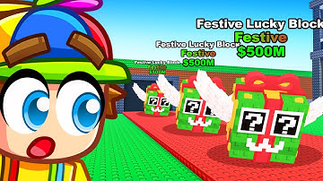 I Opened 60 FESTIVE Lucky Blocks and Got This...