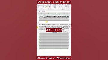 Best way of doing Data Entry in Excel #dataentry #exceltips