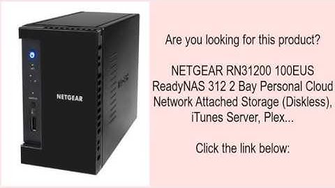NETGEAR RN31200 100EUS ReadyNAS 312 2 Bay Personal Cloud Network Attached Storage (Diskless