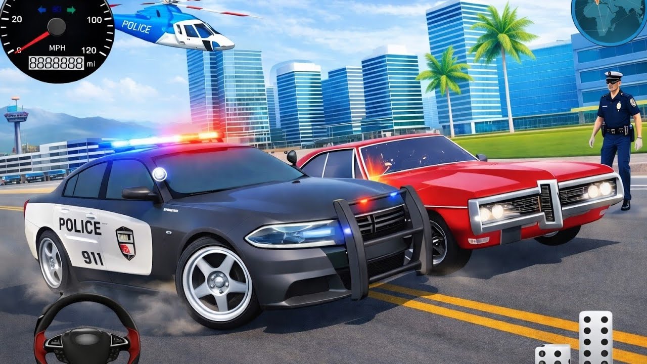 Police Car Chase Simulator 3D Game - Real Cop Cars Driving Simulator 2026 - GamePlay Part 1