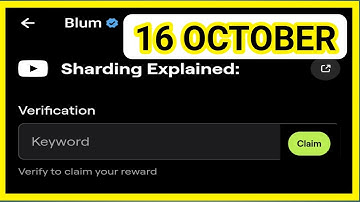 Sharding Explained | Blum New Code Today | Blum New Code 16 October | Blum Code #shardingexplained