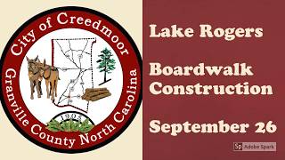 Lake Rogers Boardwalk Progress September 26