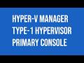 Microsoft Windows Server Hyper-V Manager Type-1 hypervisor.