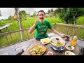 We Stayed in a Rice Paddy Hotel!! 🌾 Breakfast + Dinosaur Footprints 🦖 | Kalasin, Thailand