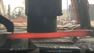 How to forge an ultra long iron rod?
