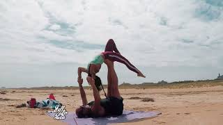 Acro Yoga Flow 4 - Beach Acro - Jeff Miller Lea April - 2022