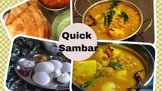 Quick Breakfast Sambar | Bachelors Sambar | Recipes With Shana Ep #92 screenshot 2